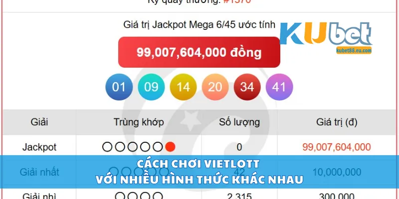 Cách chơi vietlott với nhiều hình thức khác nhau